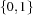\{0,1\}