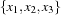\{x_1,x_2,x_3\}